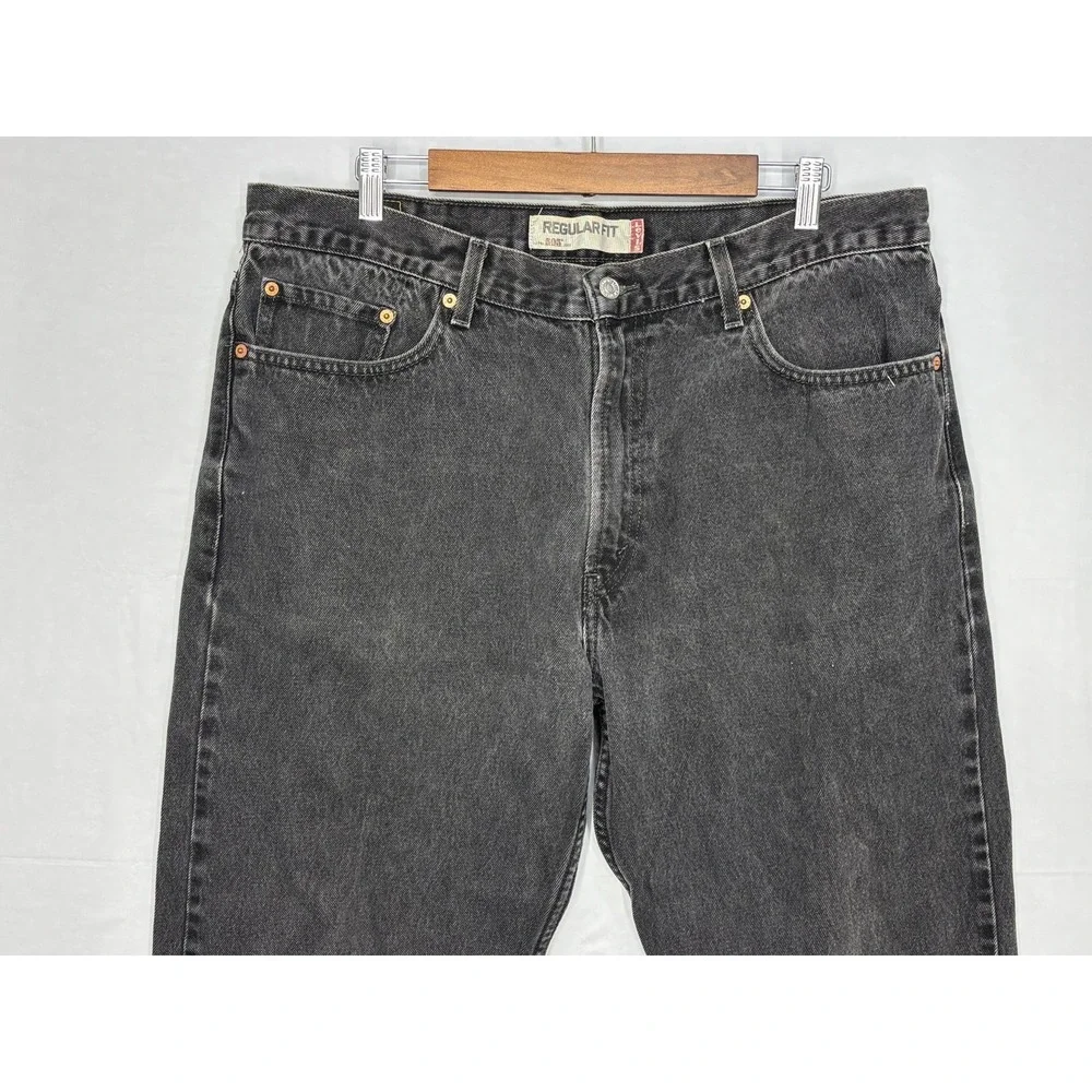 Levi's‎ 505 Straight Leg Jeans Mens Gray Denim Cotton Regular Fit Outdoor 38x29